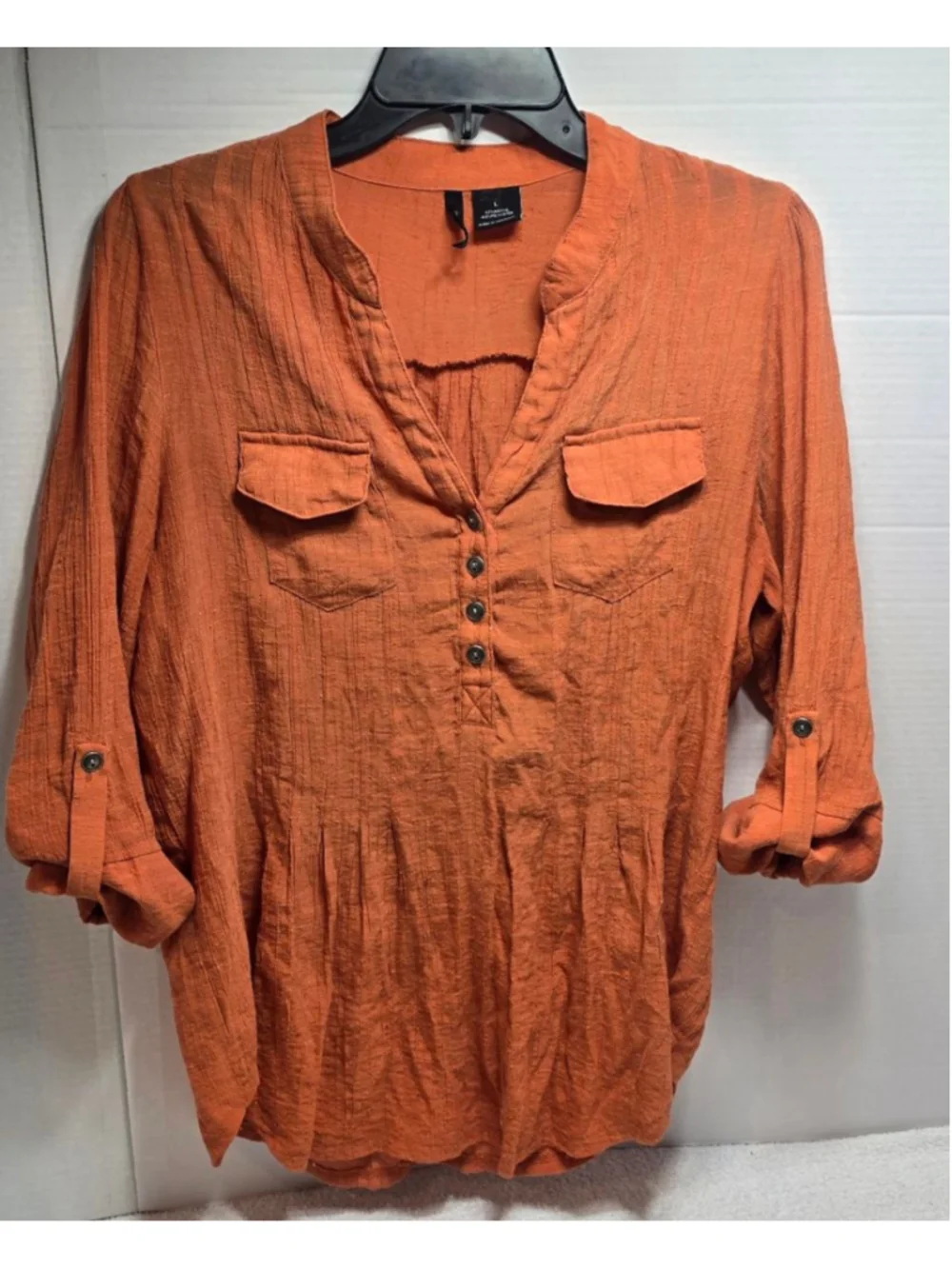 Women's New Directions Orange Tunic Top L - Picture 1 of 5